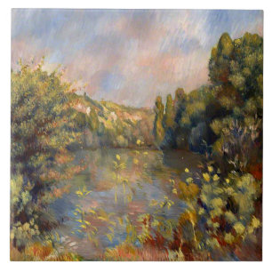 Azulejo De Cerâmica Renoir - Paisagem à Beira do Lago