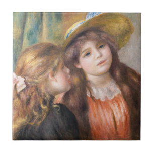 Azulejo De Cerâmica Renoir - Retrato de Duas Meninas