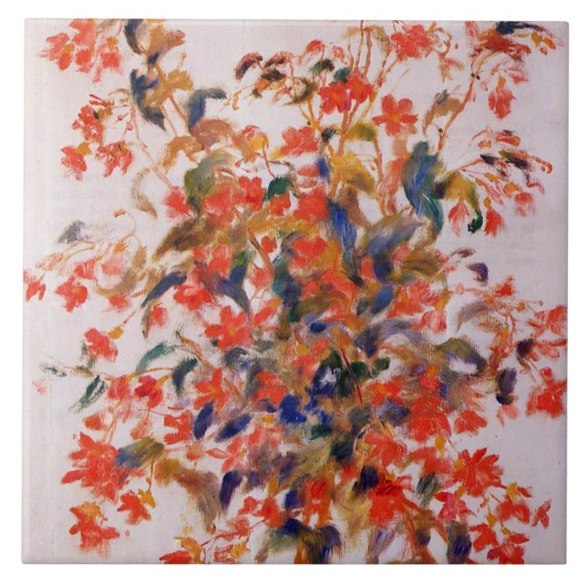 Azulejo De Cerâmica Renoir - Vida Estática com Fuscías (Frente)