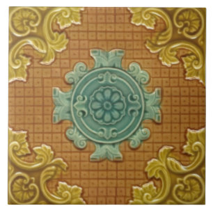 Azulejo De Cerâmica Repro Antique Godwin Hewitt Moldou Majolica