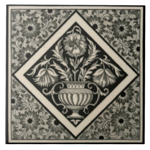 Azulejo De Cerâmica Repro Antique Minton - Transferência Estética de P