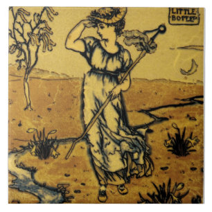 Azulejo De Cerâmica Repro Art Nouveau Moderno Pequeno Desenho Bo Peep