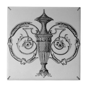 Azulejo De Cerâmica Repro de Transferência de Urn Antiquado Neoclássic