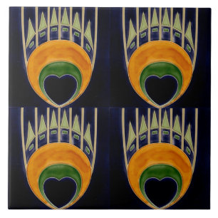 Azulejo De Cerâmica Repro German Art Nouveau Jugendstil Frieze Border