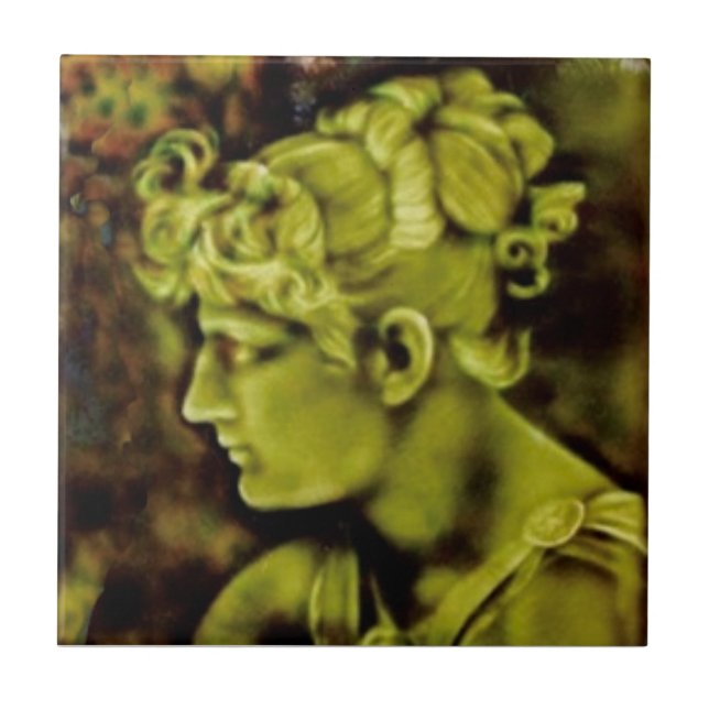 Azulejo De Cerâmica Repro Isaac Broome American Parthenia Portrait (Frente)