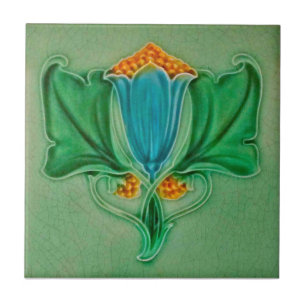 Azulejo De Cerâmica Repro Pilkington Art Nouveau Floral