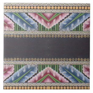 Azulejo De Cerâmica Repro Vintage Geométrico Colorida Grecian Floral