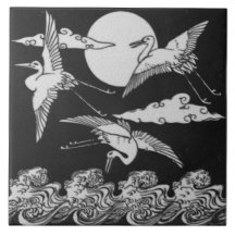 Repro Vintage Minton Black and White English Azule