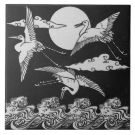 Azulejo De Cerâmica Repro Vintage Minton Black and White English Azule