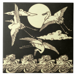 Azulejo De Cerâmica Repro Vintage Minton Black and White English Azule