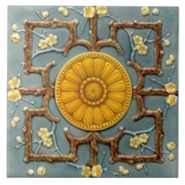 Azulejo De Cerâmica Repro Vitoriano Faux Alivio Estético Azul