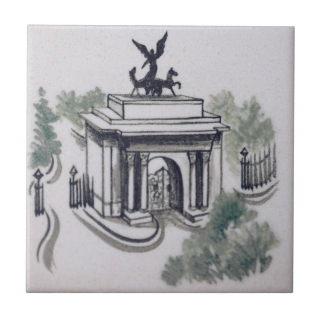 Azulejo De Cerâmica Repro Wellington Arch London Victorian (Frente)