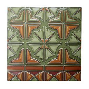 Azulejo De Cerâmica Reprodução de Arte Nova Antiga