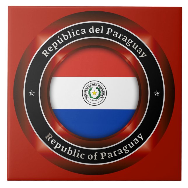 Azulejo De Cerâmica República do Paraguai (Frente)