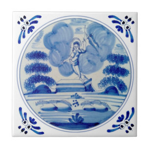Azulejo De Cerâmica Ressurreição azul do Cristo c1760 Repro