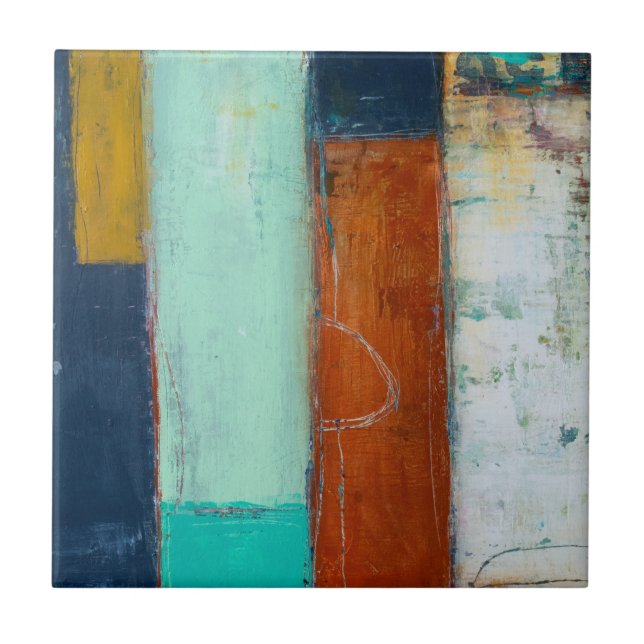 Azulejo De Cerâmica Retângulos abstrato (Frente)