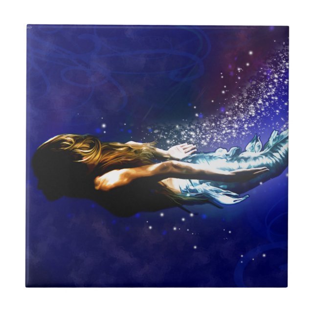 Azulejo De Cerâmica Retorne ao mar (Frente)