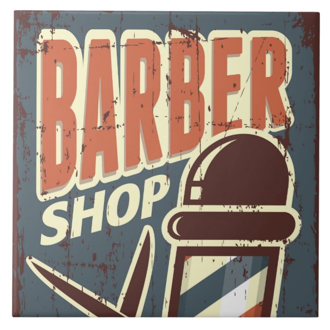 Azulejo De Cerâmica Retorno de compro Barber legal (Frente)