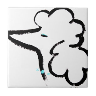 Azulejo De Cerâmica Retrato da caniche