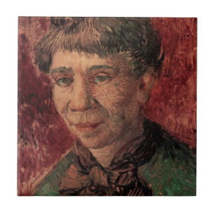 Azulejo De Cerâmica Retrato da Mulher Madame Tanguy, Vincent van Gogh