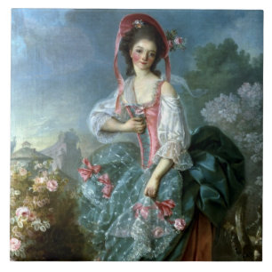 Azulejo De Cerâmica Retrato da senhorita Guimard como Terpsichore, c