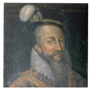 Azulejo De Cerâmica Retrato de 1532-88) condes de Robert Dudley (de