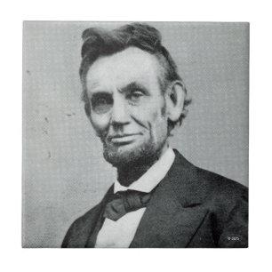 Azulejo De Cerâmica Retrato de Abe Lincoln 1
