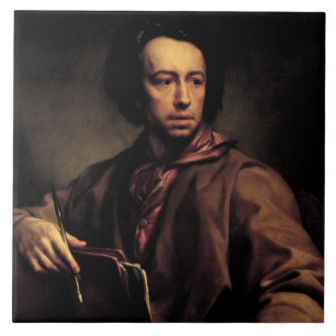 Azulejo De Cerâmica Retrato de auto, 1773 (óleo no painel)
