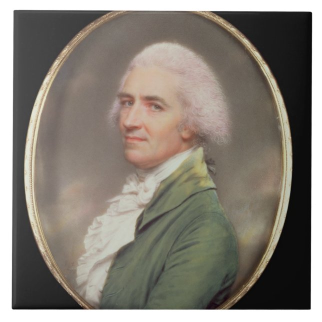 Azulejo De Cerâmica Retrato de auto diminuto (Frente)