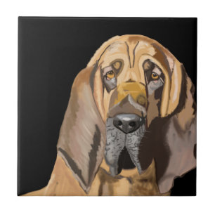 Azulejo De Cerâmica Retrato de Bloodhound