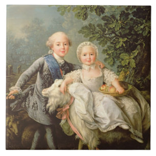 Azulejo De Cerâmica Retrato de Charles Philippe de France (1757-1836)