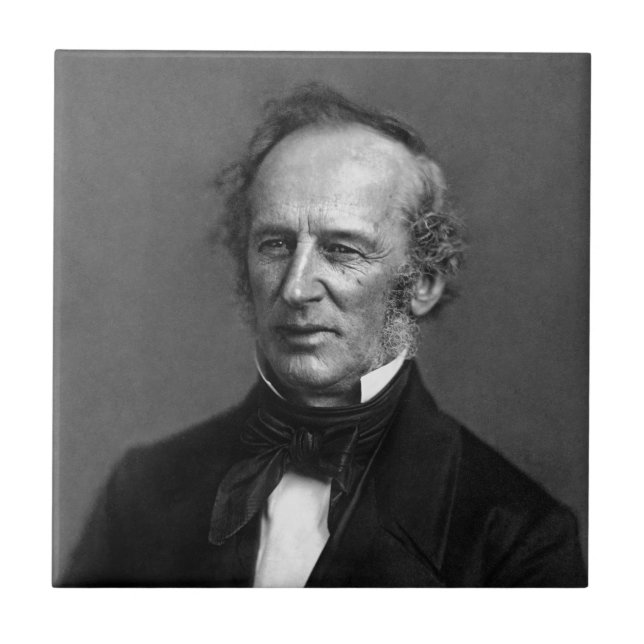 Azulejo De Cerâmica Retrato de Cornelius Vanderbilt do comodoro cerca (Frente)