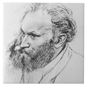 Azulejo De Cerâmica Retrato de Edgar Degas   de Edouard Manet
