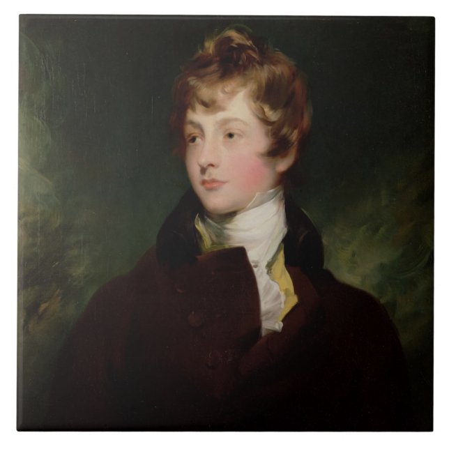 Azulejo De Cerâmica Retrato de Edward Impey (1785-1850), c.1800 (óleo (Frente)