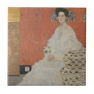 Azulejo De Cerâmica Retrato de Fritza Riedler por Gustav Klimt
