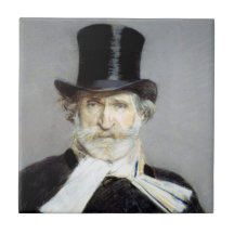 Retrato de Giuseppe Verdi, compositor italiano da 