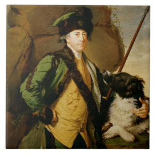 Azulejo De Cerâmica Retrato de John Whetham de Kirklington (1731-81)