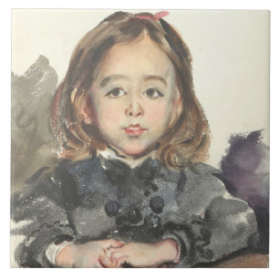 Azulejo De Cerâmica Retrato de Marie (Garota Justa)