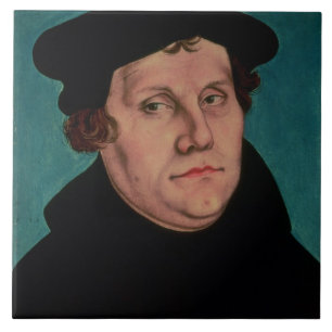 Azulejo De Cerâmica Retrato de Martin Luther, 1529