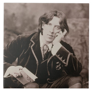 Azulejo De Cerâmica Retrato de Oscar Wilde (1854-1900), 1882 (pho de