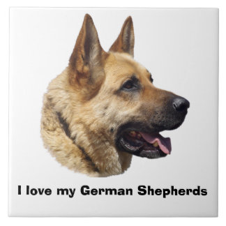 Azulejo De Cerâmica Retrato do German shepherd alsaciano
