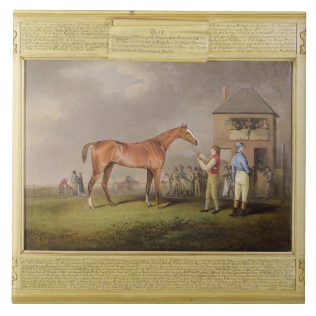 Azulejo De Cerâmica Retrato do "questionário", a propriedade do senhor (Frente)