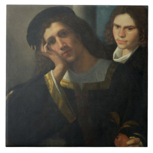 Azulejo De Cerâmica Retrato dobro, c.1502