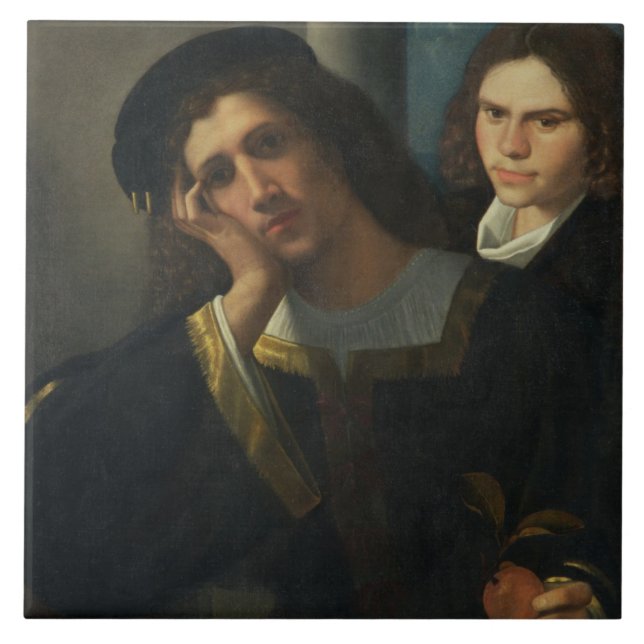 Azulejo De Cerâmica Retrato dobro, c.1502 (Frente)