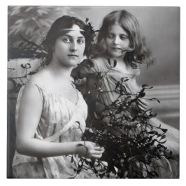 Azulejo De Cerâmica Retrato eterno de Mãe e Filha