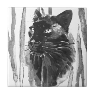 Azulejo De Cerâmica Retrato Panther