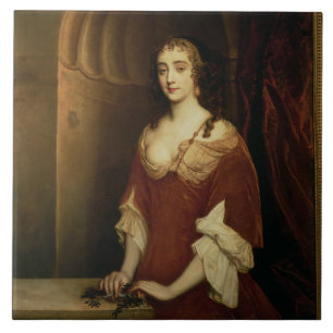 Azulejo De Cerâmica Retrato provável de Nell Gwynne (1650-87), mistre