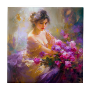 Azulejo De Cerâmica Retrato Sensual