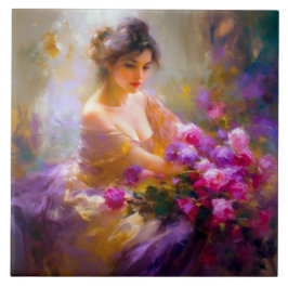 Azulejo De Cerâmica Retrato Sensual