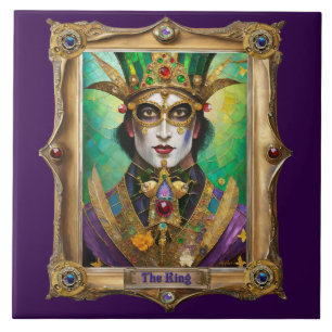 Azulejo De Cerâmica Retratos do Reino do Mardi Gras - O Rei